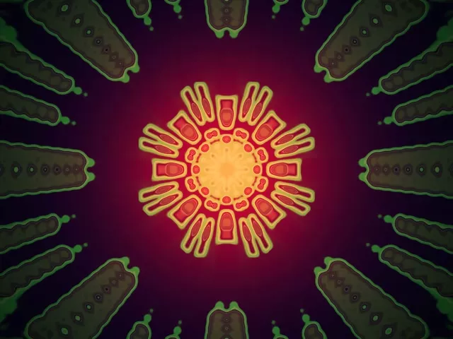 neon tunnel red symmetrical burst 4:3 classic 60fps motion background screensaver