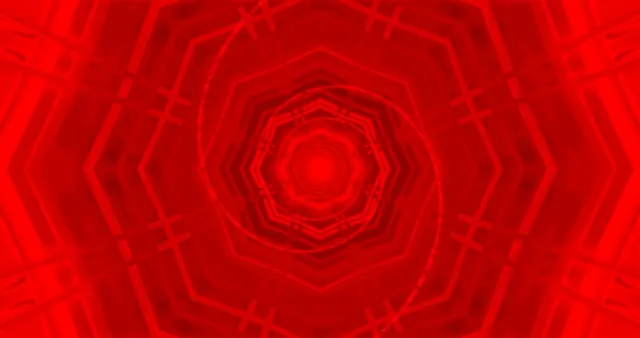 Deep Red Hex Tunnel Neon Screensaver 4K UHD 60fps Motion Background