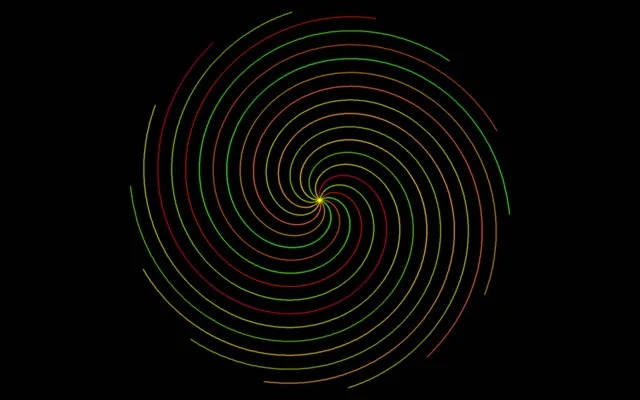 16:10 MacBook | 60fps Neon Spiral Screensaver | VJ Loop Motion Design