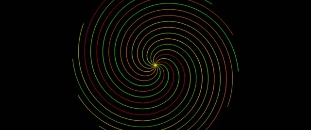 2.39:1 Cinemascope | 60fps Spiral Screensaver | Motion Background VJ Neon