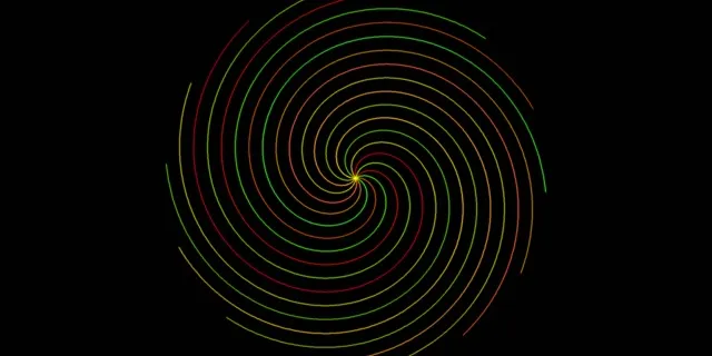 2:1 Univisium | 60fps Spiral Screensaver | Background for Edits VJ Neon