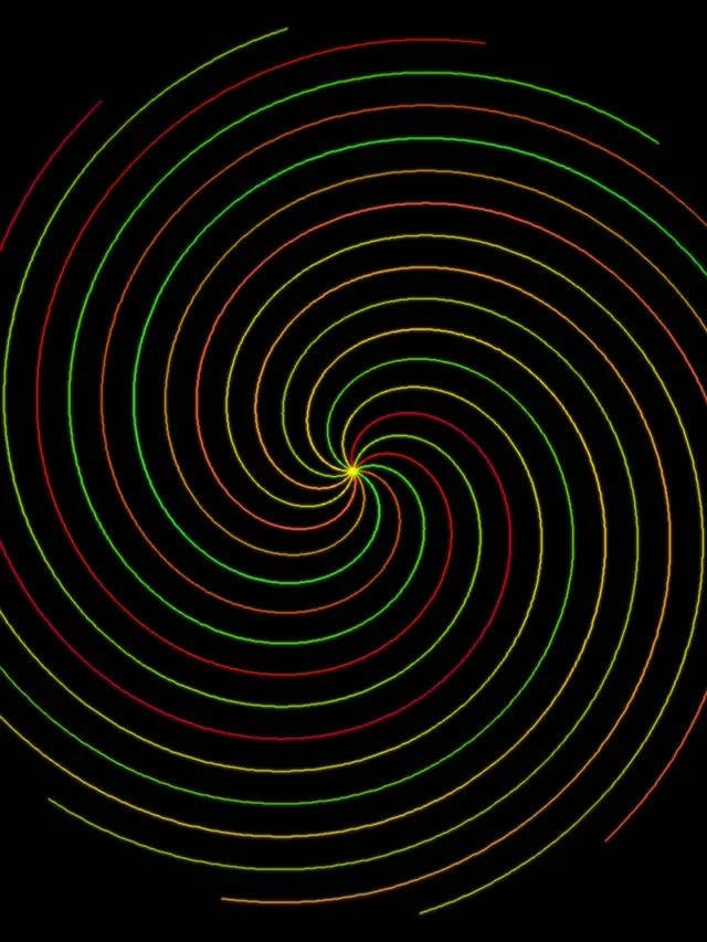 3:4 iPad Portrait | 60fps Neon Spiral Screensaver | VJ Loop Animation Edit
