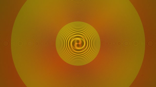 4K UHD 60fps Spiral Vortex Screensaver | Golden Yellow Motion Background