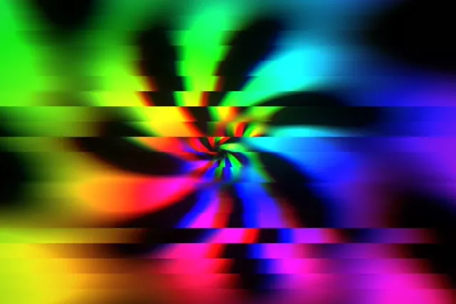3:2 Surface | 60fps Neon Kaleidoscope Screensaver VJ Loop Vibrant Spiral Pattern