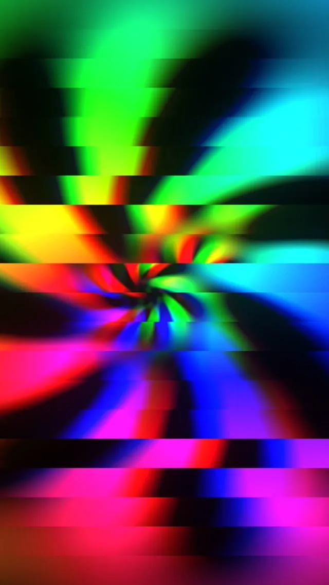 9:16 Reels | 60fps Neon Kaleidoscope Screensaver Motion Background Rainbow Vortex
