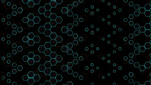 # Cyan Hexagons Geometric VJ Loop | 4K UHD 60FPS