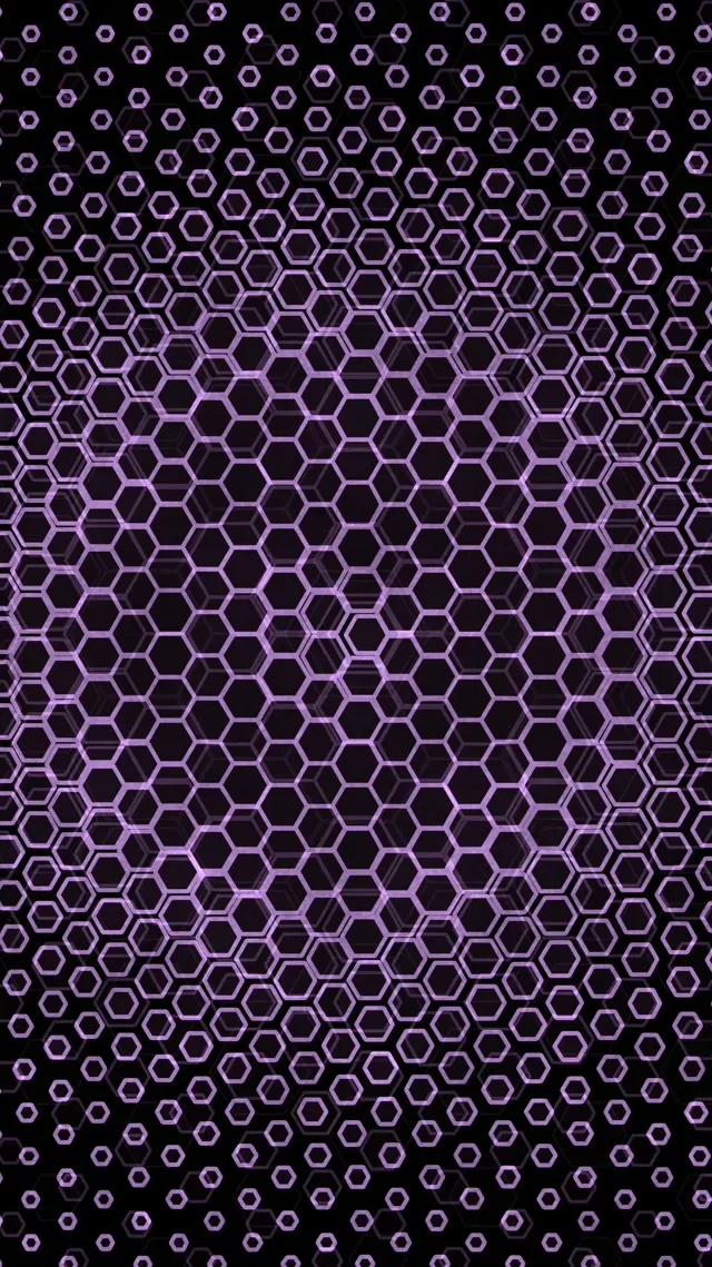 9:16 Reels 60fps Screensaver Neon Tunnel VJ Animation Purple Hexagon Pattern