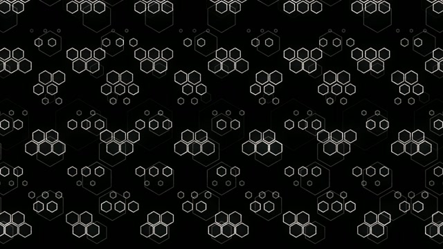 # 4K UHD 60FPS Hexagon Loop | White Geometric Patterns Motion