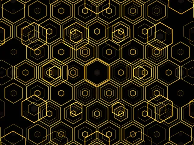 4:3 Classic 60fps Golden Hexagon Screensaver VJ Loop
