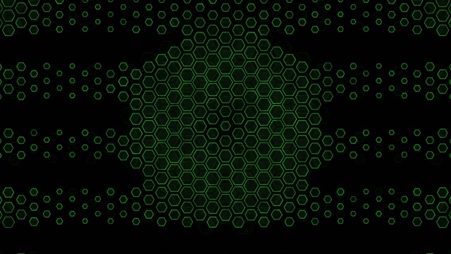 4K UHD 60FPS Neon Tunnel Screensaver PC - Green Hexagon VJ Loop