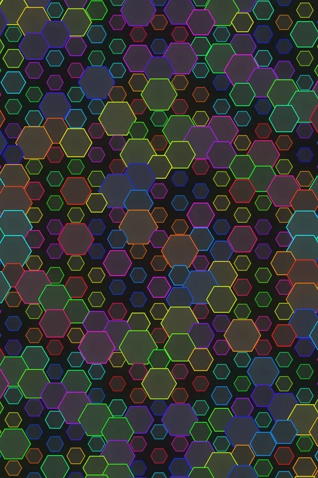 2:3 Photo Portrait | 60fps Screensaver - Vibrating Gold Emerald Geometric VJ Loop