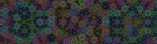 32:9 Super Ultrawide | 60fps Screensaver - Pulsing Ruby Emerald Hexagon Motion Background