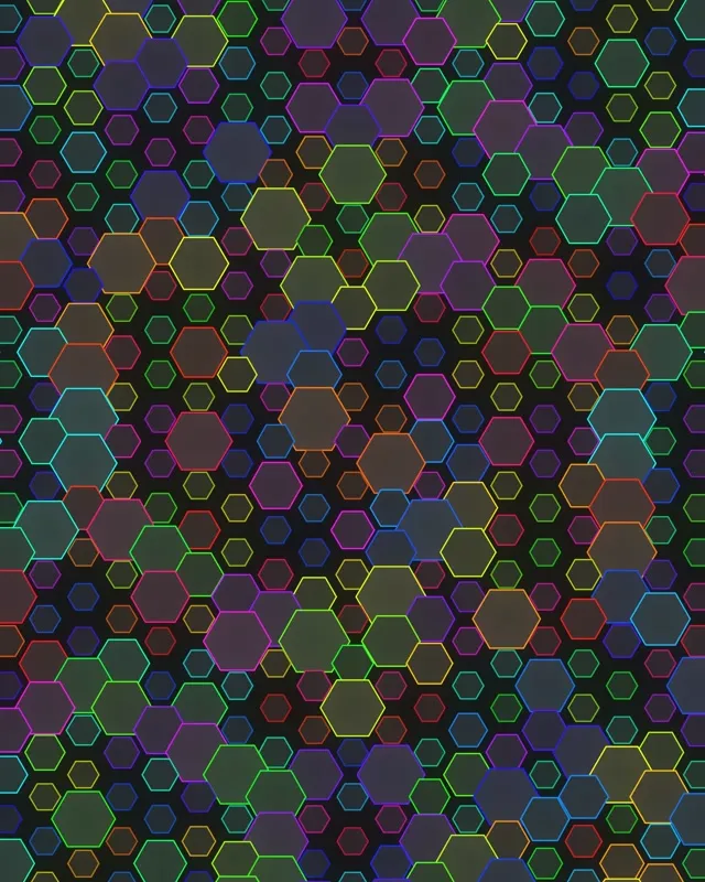 4:5 Instagram | 60fps Screensaver - Pulsating Purple Emerald Honeycomb VJ Loop