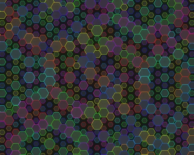 5:4 Industrial | 60fps Screensaver - Rotating Magenta Amber Honeycomb VJ Animation