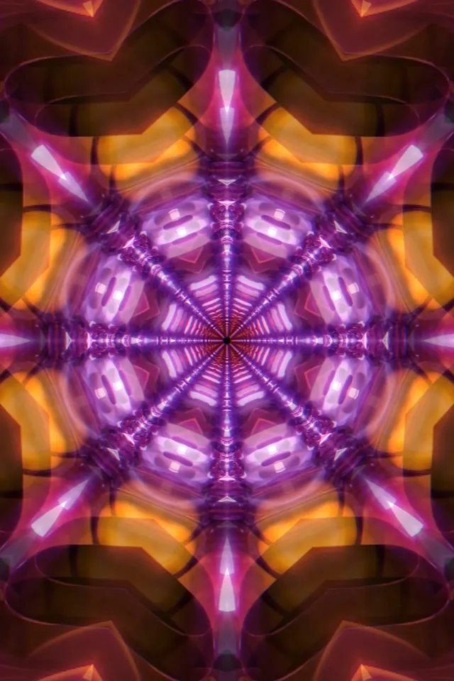 2:3 Photo Portrait 60fps screensaver neon tunnel pink vortex motion bg