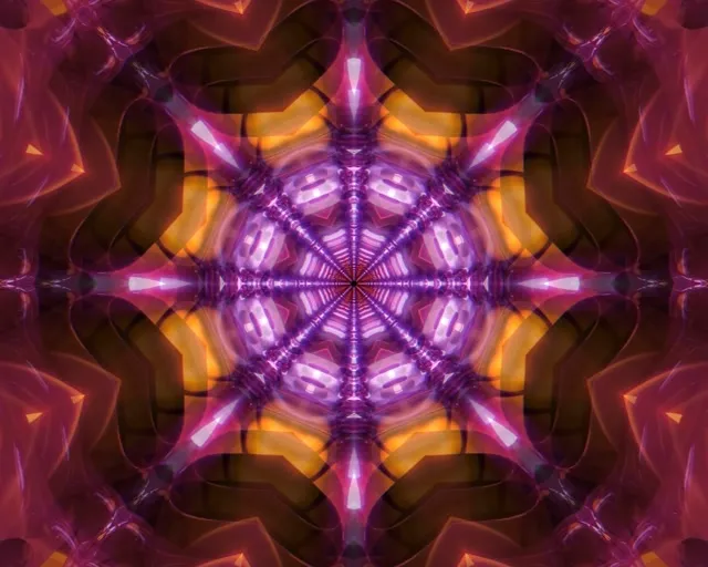 5:4 Industrial 60fps screensaver neon tunnel pink spiral vj loop