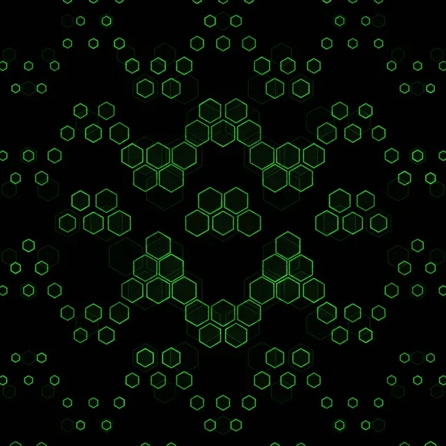 1:1 Square 60fps Neon Tunnel Screensaver Live Wallpaper Glowing Hexagon Pattern