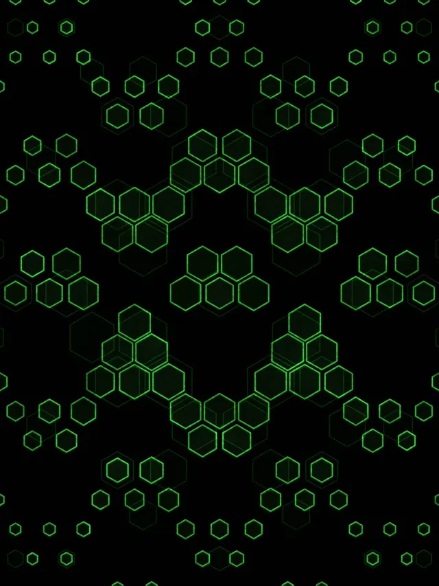 3:4 iPad Portrait 60fps Neon Tunnel Screensaver Motion Background Hexagon Grid