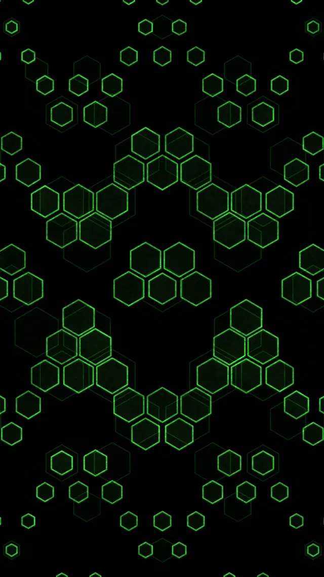 9:16 Reels 60fps Neon Tunnel Screensaver VJ Animation Green Geometric Shapes