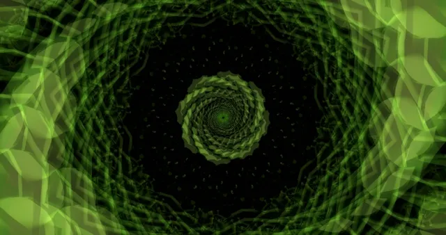 4k uhd 60fps screensaver neon tunnel green spiral vj loop
