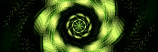 3:1 Triple Wide 60fps screensaver neon tunnel neon green star vj loop