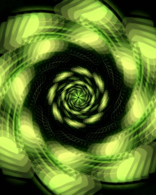 4:5 Instagram 60fps screensaver neon tunnel jade circular vj animation