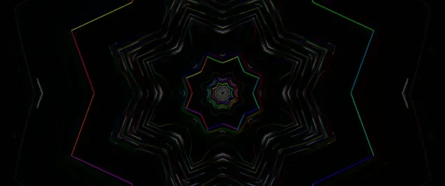neon tunnel 2.39:1 cinemascope 60fps screensaver symmetrical vj loop