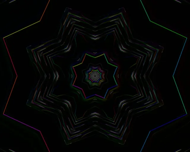neon tunnel 5:4 industrial 60fps screensaver geometric spiral vj animation
