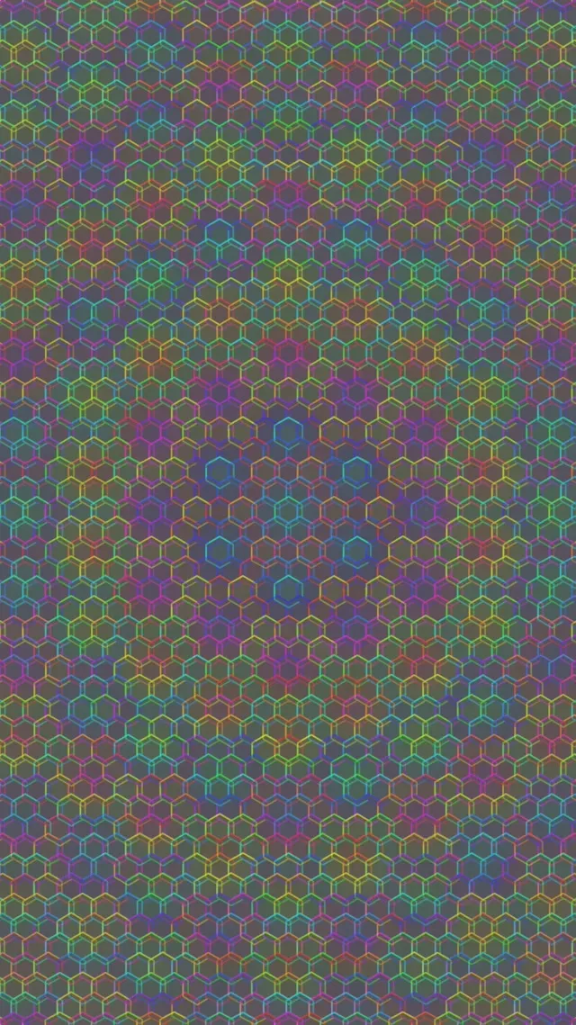 9:16 Reels | 60fps Rotating Cyan Gold Honeycomb VJ Animation