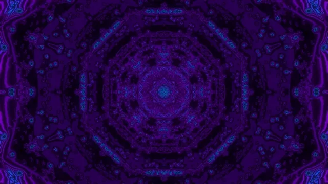 4k uhd 60fps screensaver neon tunnel purple mandala vj loop