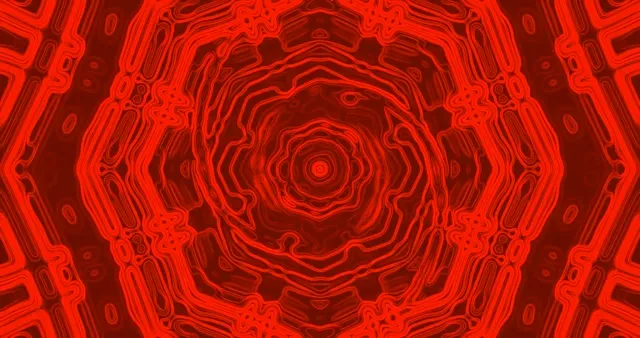 Glowing Red Octagon Tunnel Screensaver 4K UHD 60fps Live Wallpaper