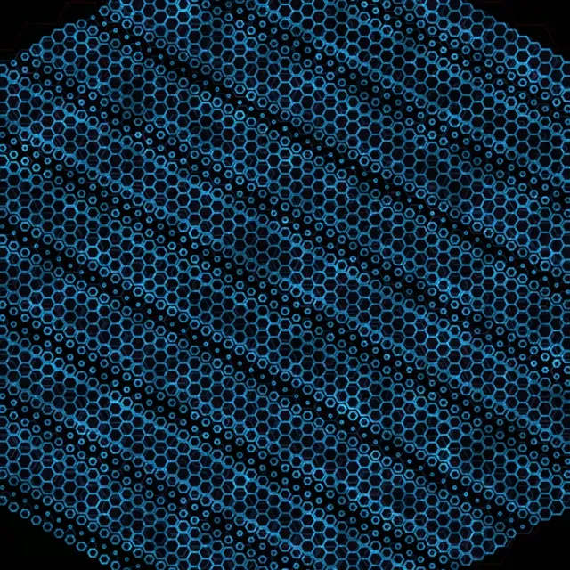 1:1 Square 60fps Screensaver Neon Tunnel VJ Animation Blue Geometric Shapes