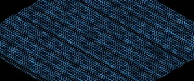 2.39:1 Cinemascope 60fps Screensaver Neon Tunnel Background for Edits Blue Hex