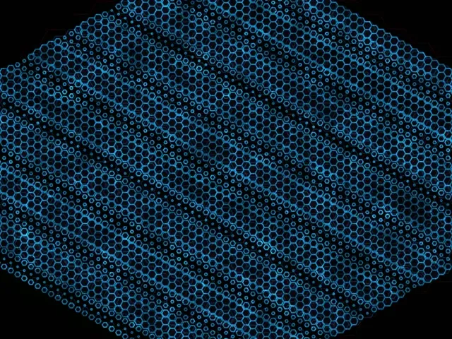 4:3 Classic 60fps Screensaver Neon Tunnel Live Wallpaper Neon Blue Hexagons
