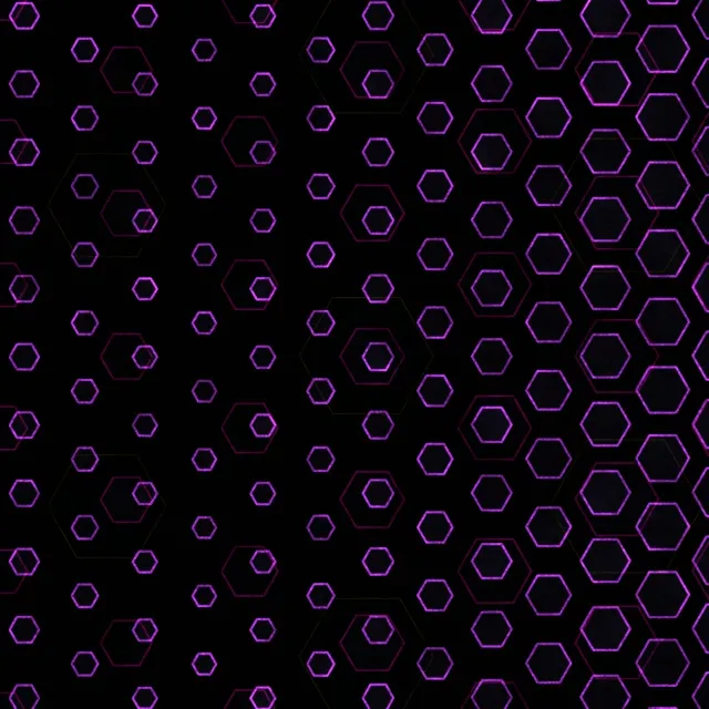 1:1 Square 60FPS Screensaver Neon Tunnel Live Wallpaper Purple Hexagon Grid