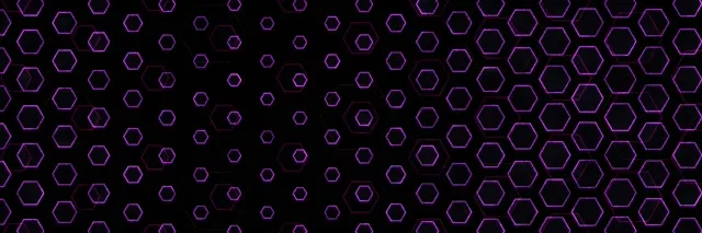 3:1 Triple Wide 60FPS Screensaver Neon Tunnel Motion Background Purple Hexagons