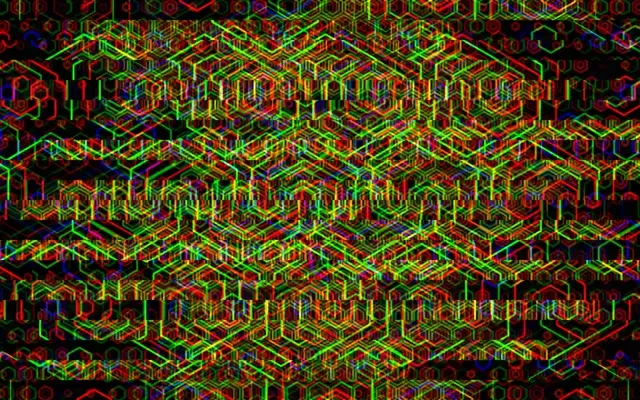 16:10 MacBook 60fps Neon Hexagon Kaleidoscope VJ Loop Screensaver | Neon Animated