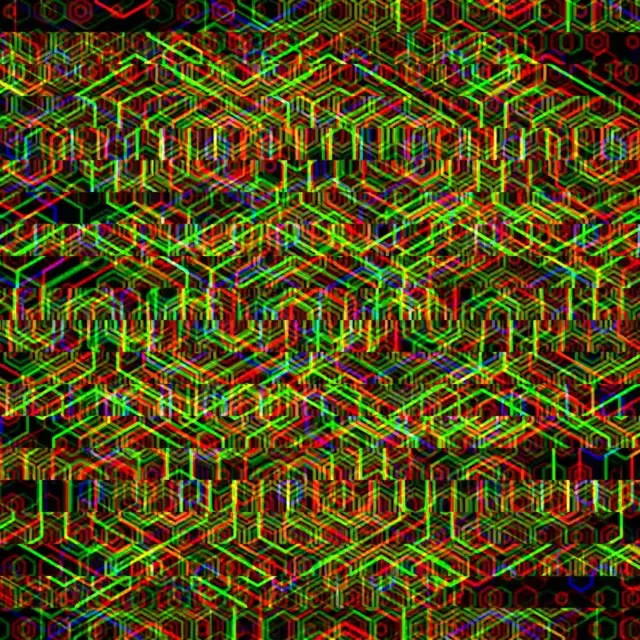 1:1 Square 60fps Neon Hexagon Kaleidoscope VJ Animation Screensaver | RGB Colors