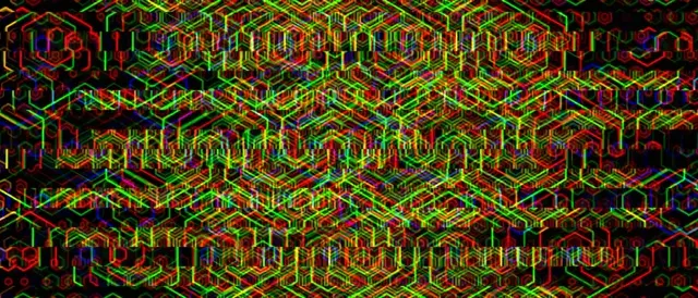 21:9 Ultrawide 60fps Neon Hexagon Kaleidoscope VJ Loop Screensaver | Colorful Geometric