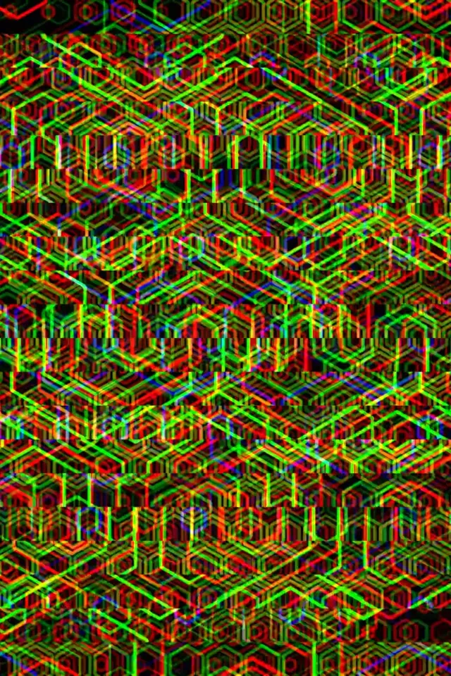 2:3 Photo Portrait 60fps Neon Hexagon Kaleidoscope VJ Loop Screensaver | Rainbow