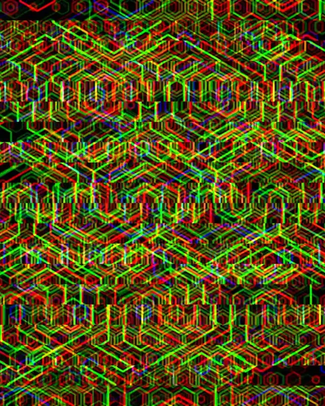 4:5 Instagram 60fps Neon Hexagon Kaleidoscope Background for Edits Screensaver