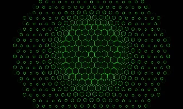 5:3 Wide 60fps Screensaver Neon Tunnel Live Wallpaper Luminous Green Hexagons