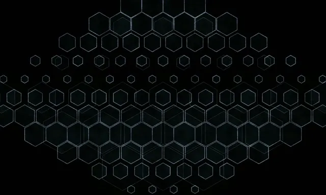 5:3 Wide 60fps Geometric Hexagon Screensaver - VJ Animation Neon Pattern Loop