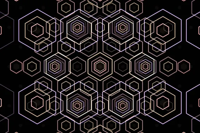 3:2 Surface | 60fps Geometric Hexagon Live Wallpaper Gold Black