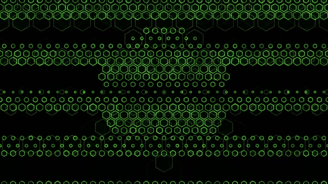 4K UHD 60FPS Hexagon Kaleidoscope Screensaver Windows 11 - Green Neon VJ Loop