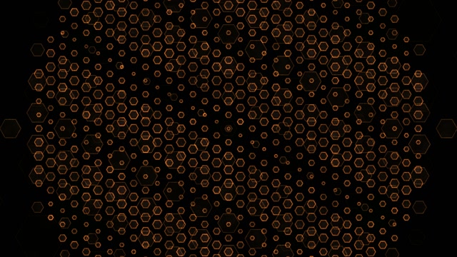 10 hours 4K UHD 60fps Screensaver PC Neon Tunnel Orange Hexagons VJ Loop