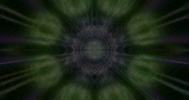 Green Radial Symmetry VJ Loop 4K 60fps | Psychedelic Tunnel Screensaver