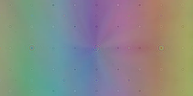 2:1 Univisium | 60fps Screensaver | Pulsating Rose Gold Aqua Radial Waves Background