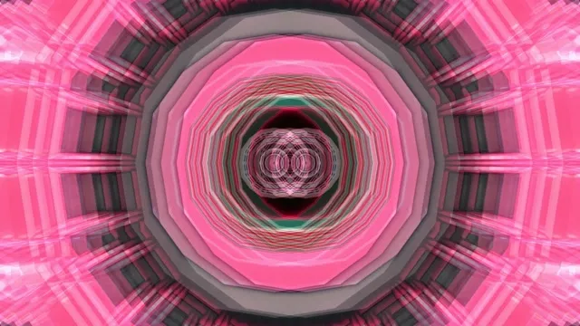 Neon Pink Geometric Tunnel VJ Loop 4K UHD 60FPS
