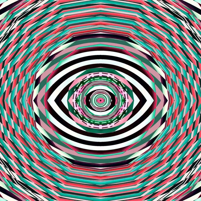 1:1 Square 60FPS Screensaver Neon Tunnel Live Wallpaper Pink Cyan Eye Spiral